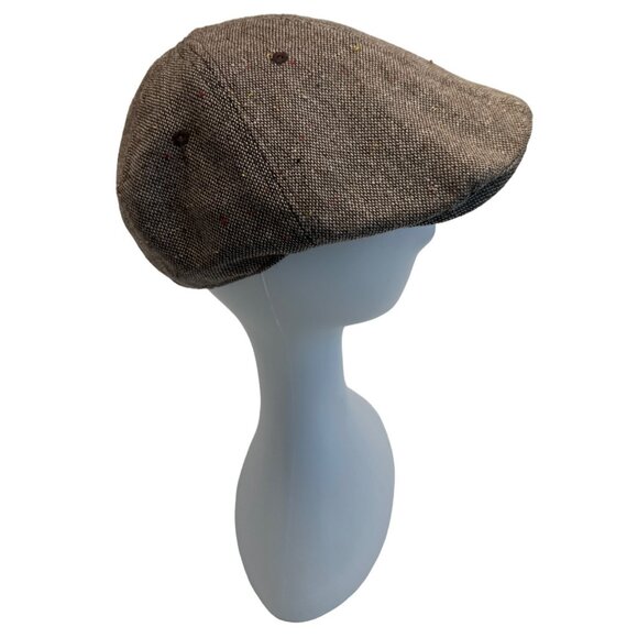 San Diego Hat Company Newsboy Cap Tweed Brown Adjustable Size - Picture 2 of 9